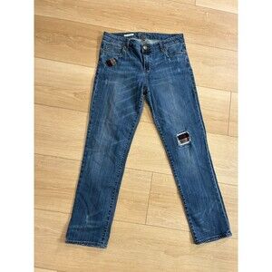 KUT from the Kloth Catherine Boyfriend Jeans Womens Size 10 Patched Distressed